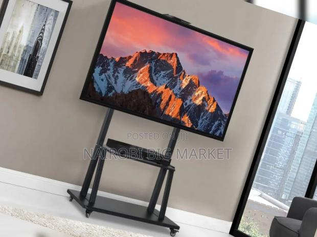 Mobile TV Trolley Stand With Wall Mount - thumbnail 2