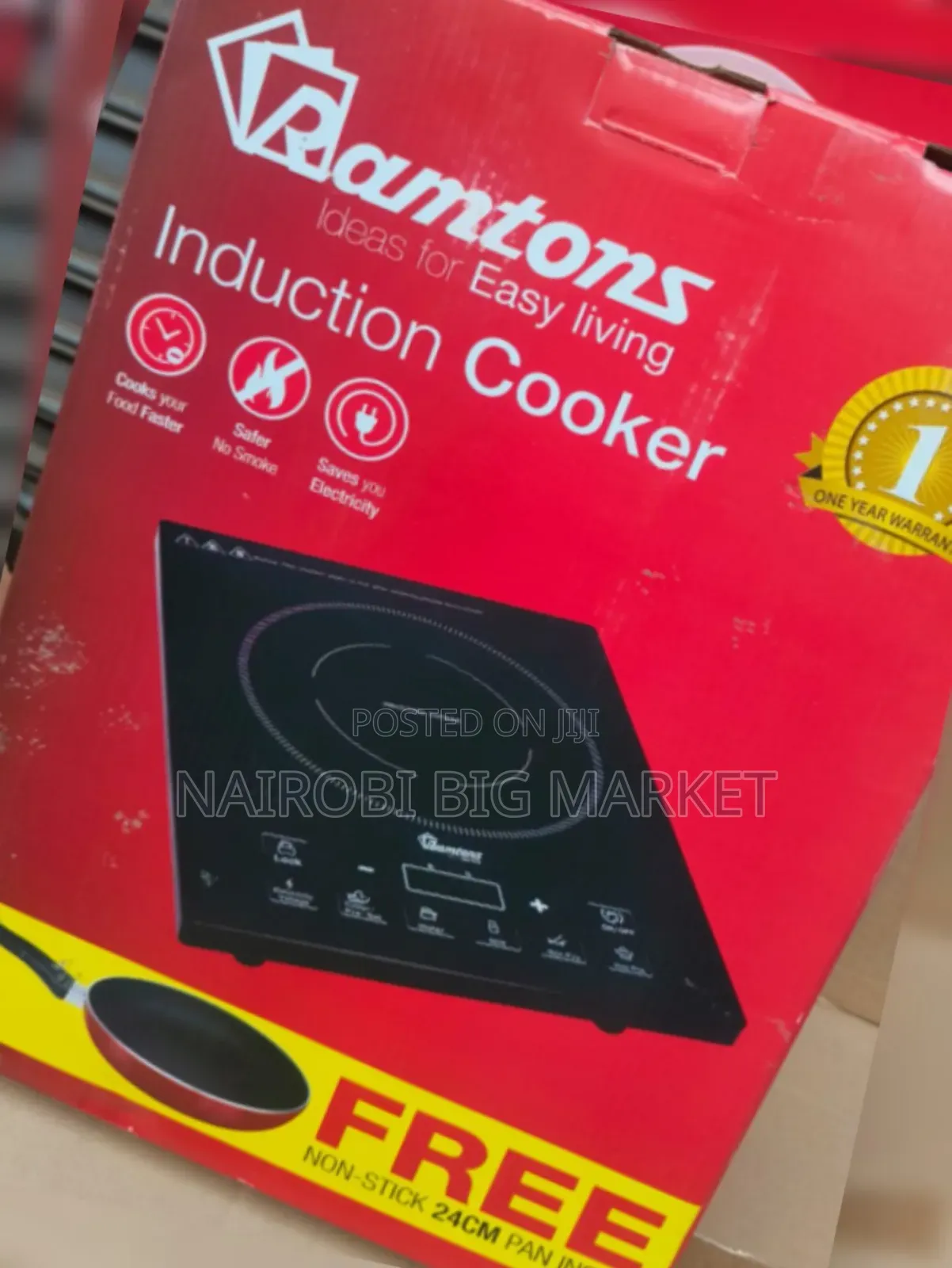 Ramtons Single Induction Cooker With Free Pan