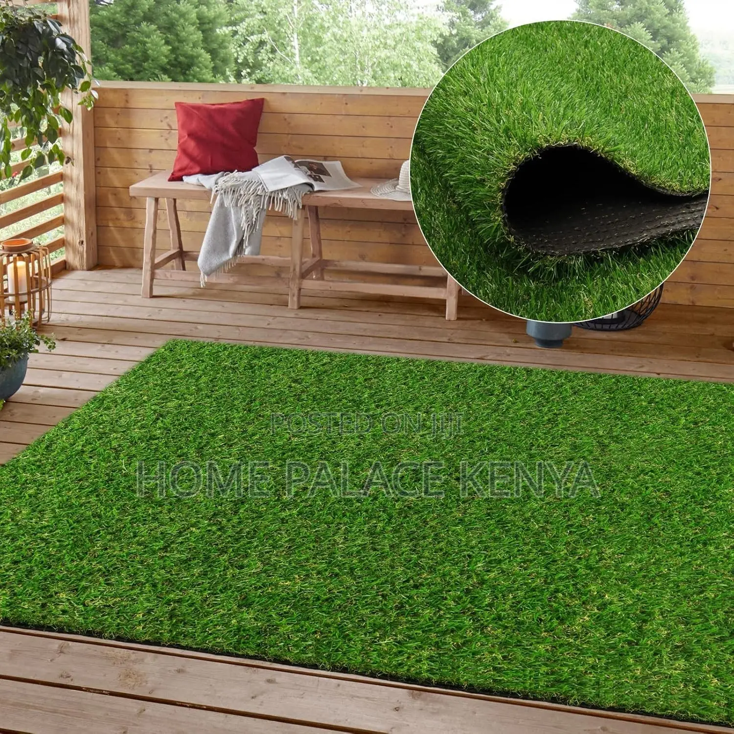 Outdoor Carpet; Soft Artificial Green Lawn Carpet for Patio