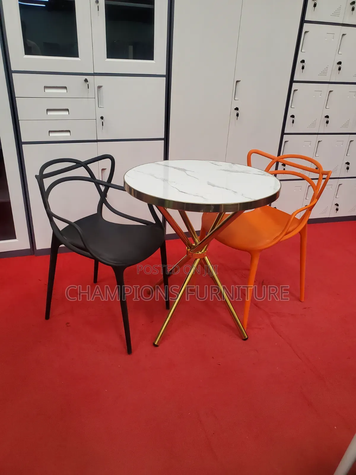 Criss'cross Base Table and Intertwined Back Chairs Set