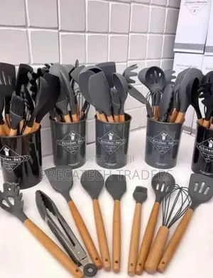 12Pcs Silicone Kitchen Utensils Set With Holder