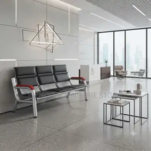 Office Sofa; Five Seaters Reception Leather Made Mane Sofa