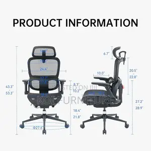 Office Chairs; Ergonomic Chair With Adaptive Adjustable Lumbar