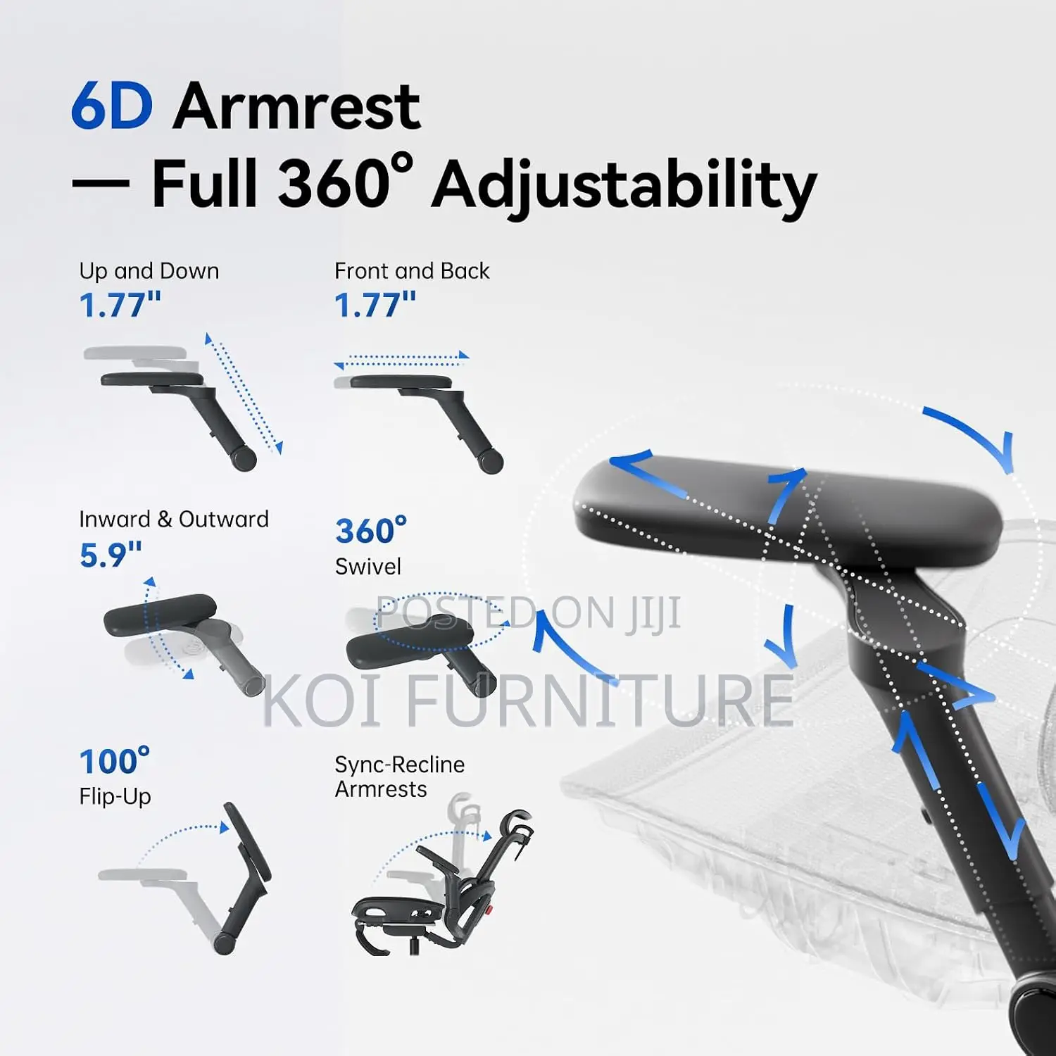 Office Chairs; Ergonomic Chair With Adaptive Adjustable Lumbar