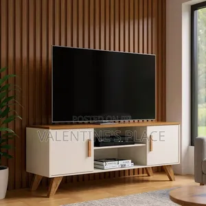 Modern 4ft Wooden TV Stand Media Console With Storage