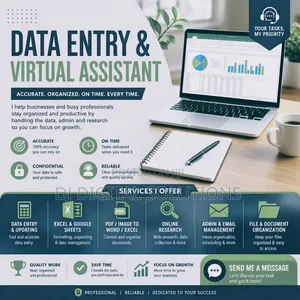 Data Entry Virtual Assistance| Excel, Admin Support, Research
