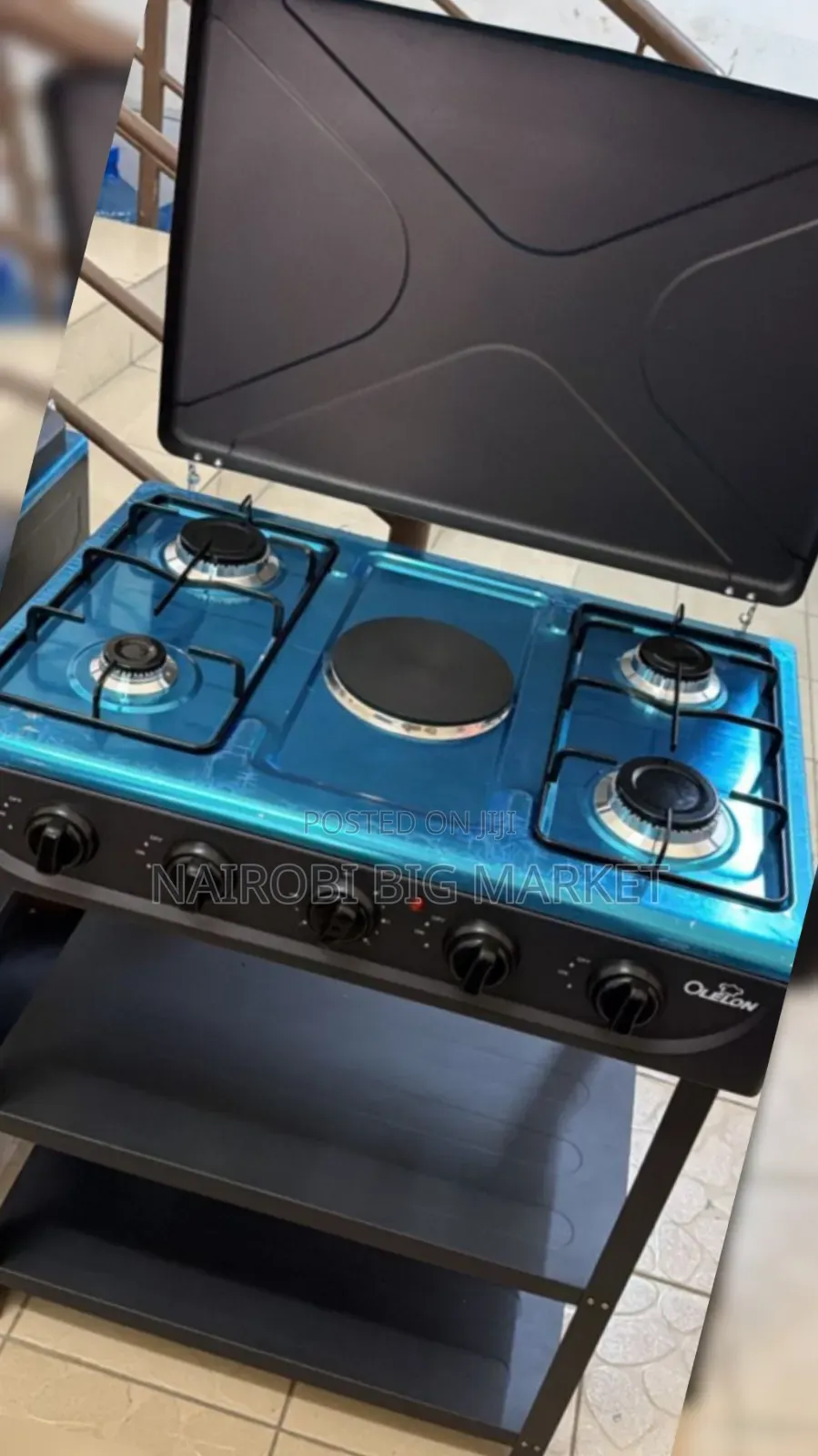 Olelon 4+1 Standing Cooker With Shelves