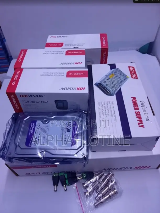 Four (4) Camera CCTV Full Kit Standard 2mp Turbo Hd Cameras