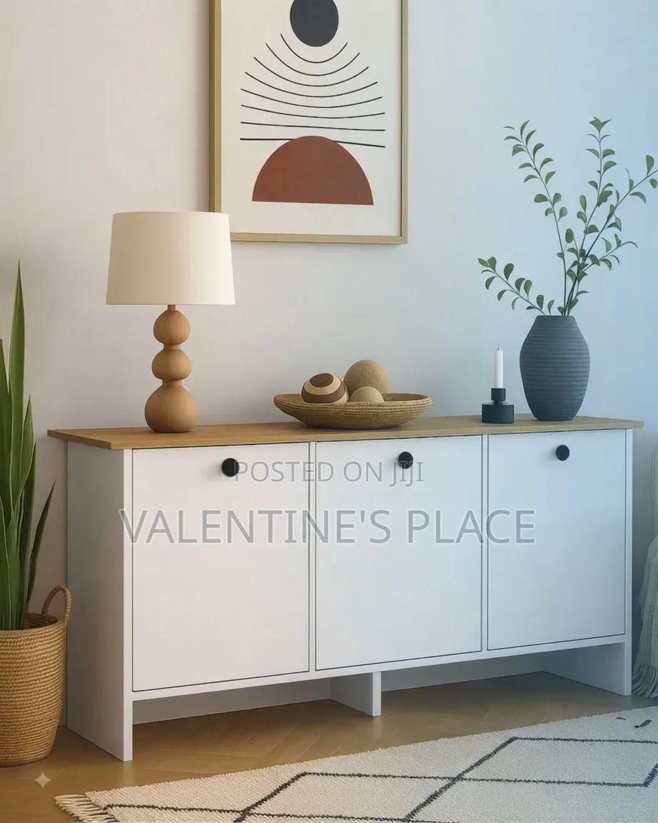 Modern 3-Door Storage Credenza / Sideboard Console