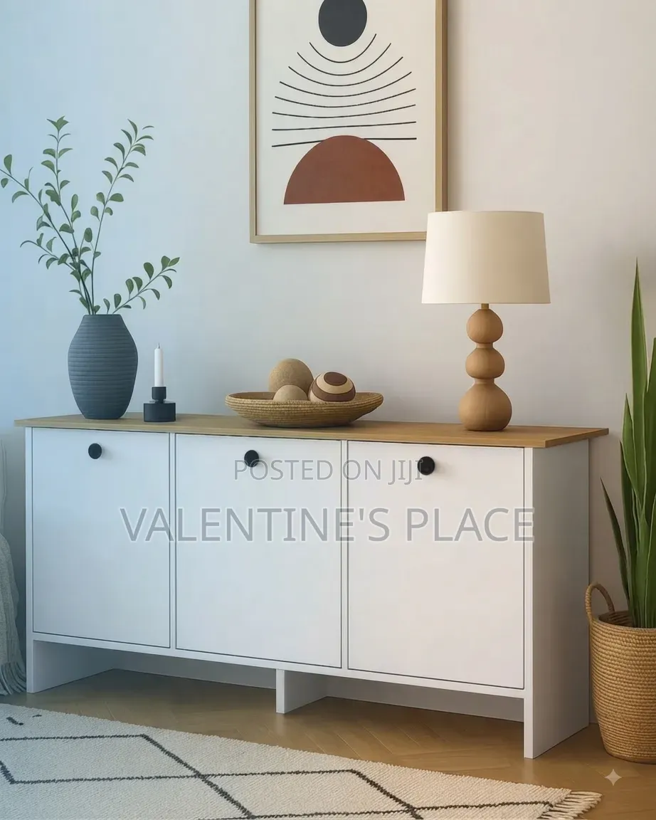 Modern 3-Door Storage Credenza / Sideboard Console