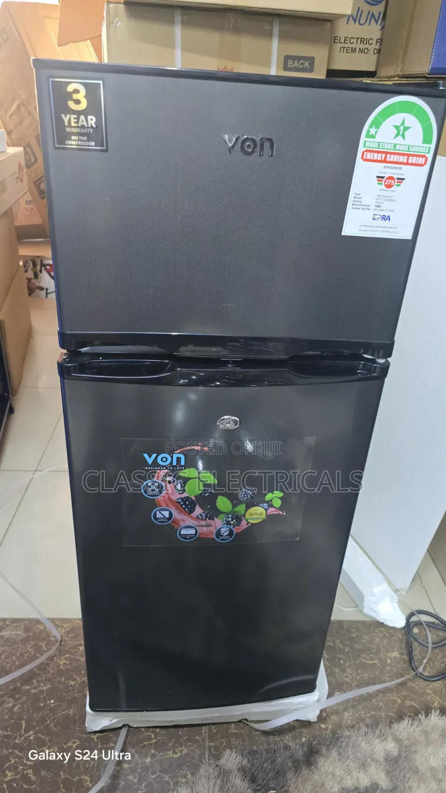 Von 125l Double Door Fridge at 25999