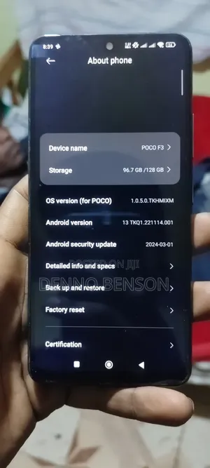 Xiaomi Poco F3 128 GB Black