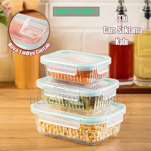 3pcset Rectangular Borosilicate Glass
