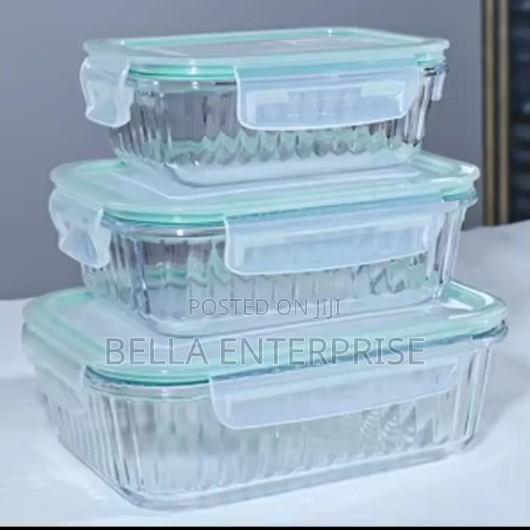 3pcset Rectangular Borosilicate Glass