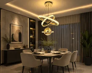 Modern Tri Colour Led Chandelier