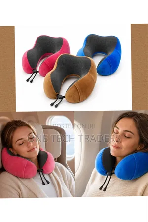 Neck Pillow With Side Phone Holder Pocket