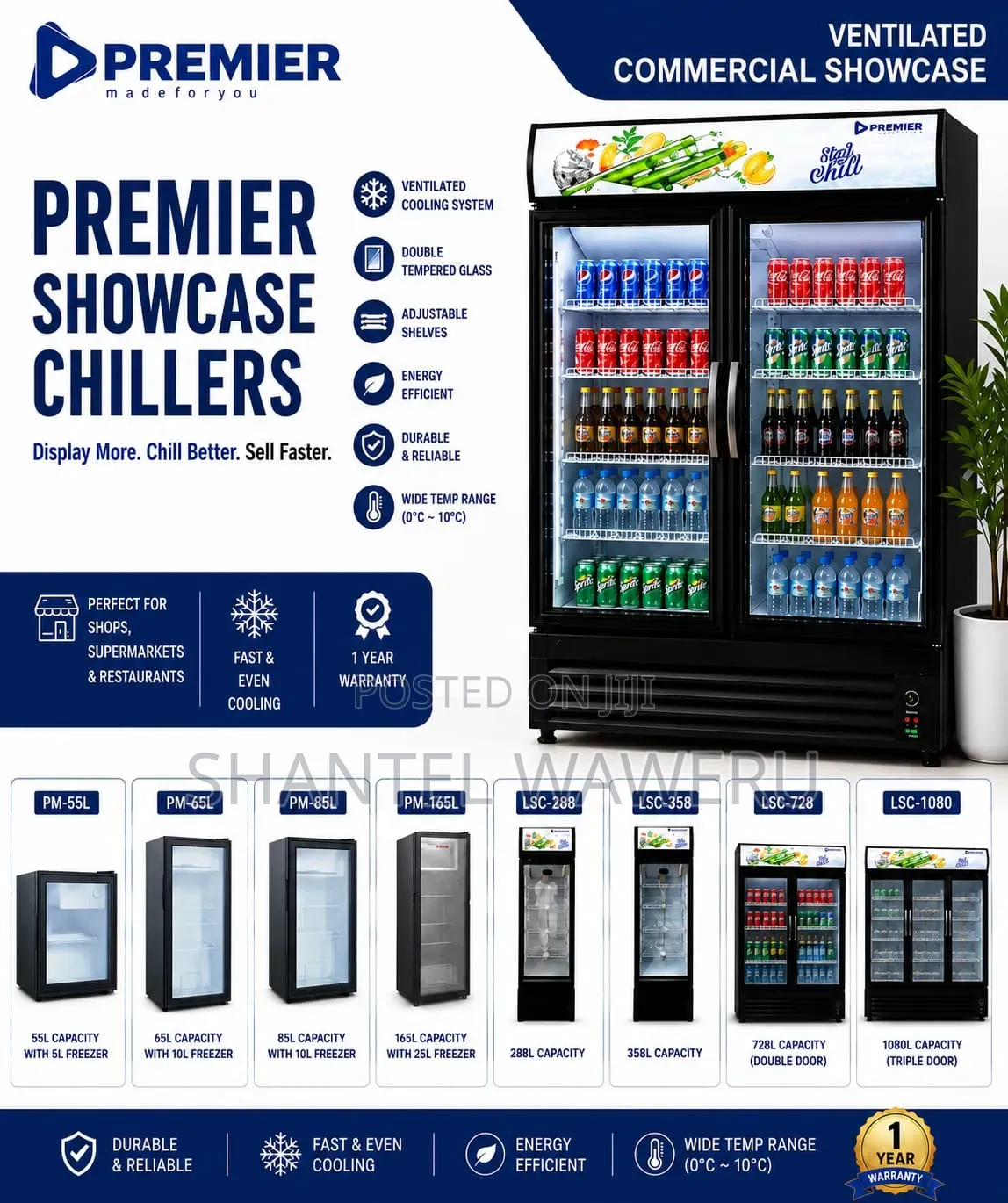 Premier Showcase Display Fridge