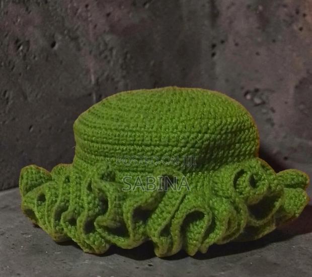 Crochet Ruffle Hat - main view