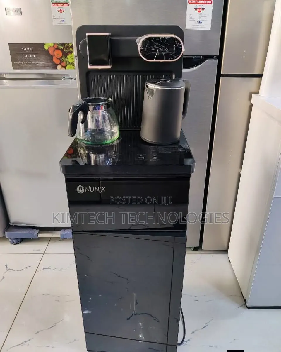Black and Silver Nunix A1C Bottom Load Hot and Cold Water Dispenser