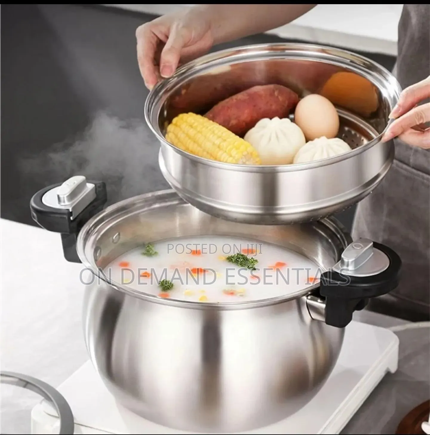 304 Triply Stainless 2in1 Multipurpose Micro Pressure Cooker