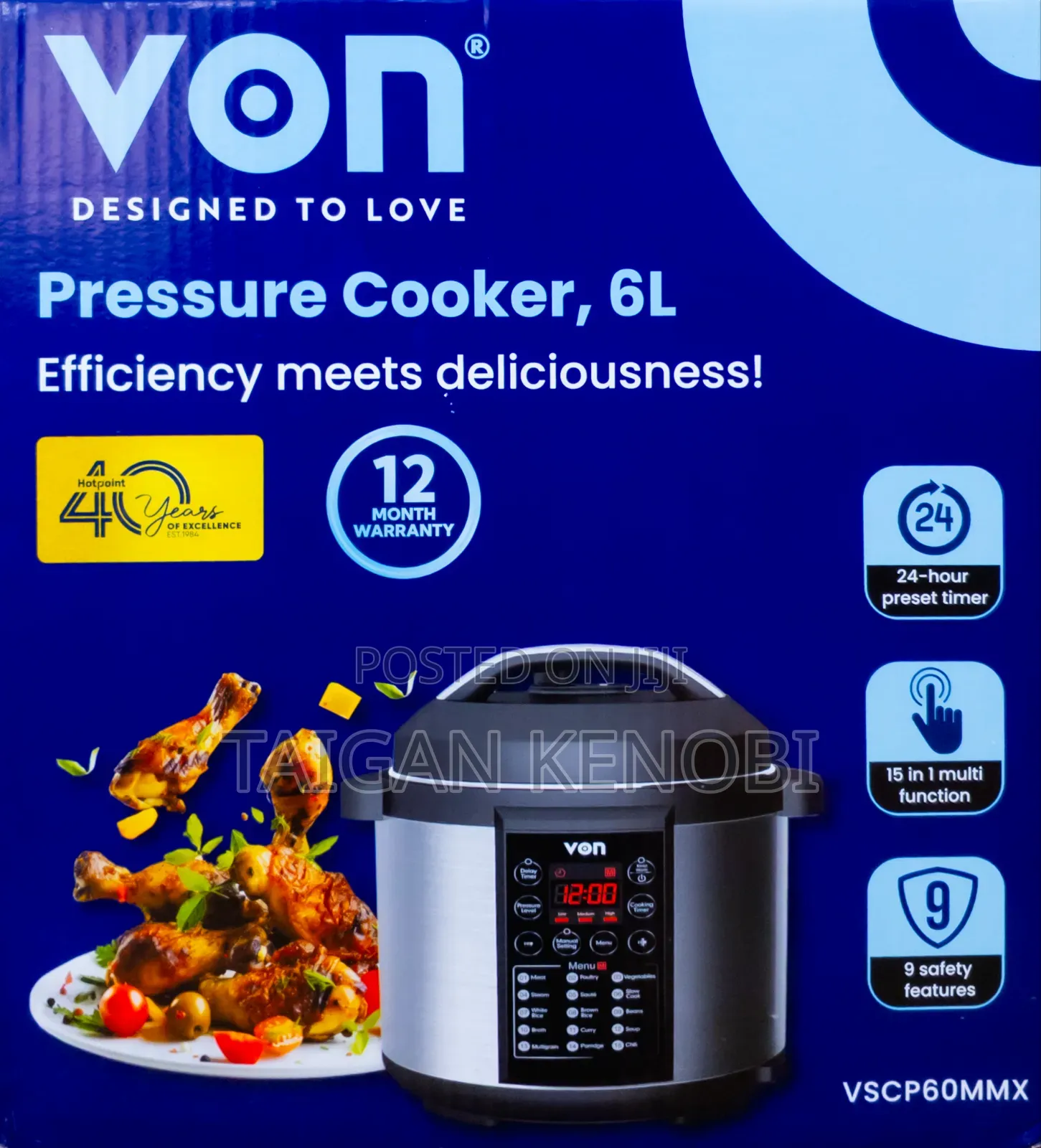 Von Electric Pressure Cooker (6L)