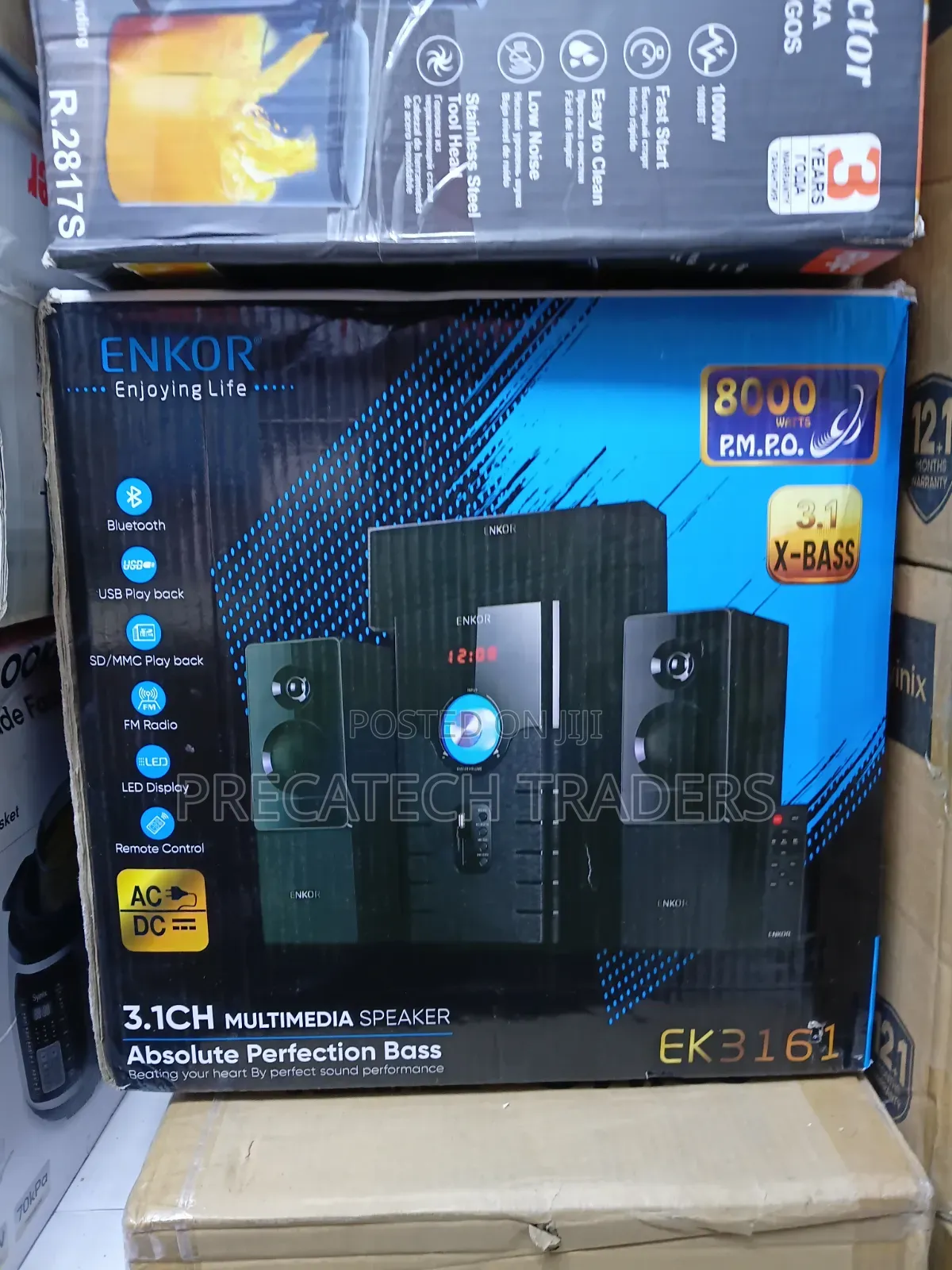 Woofer Enkor EK3161 3.1 Channel Speaker With Remote Control
