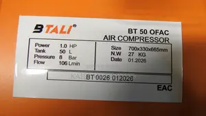 BTALI 50L Silent Oil-Free Air Compressor Bar Heavy Duty