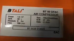 BTALI 50 Liter Noiseless Air Compressor Oil-Free Electric Compressor