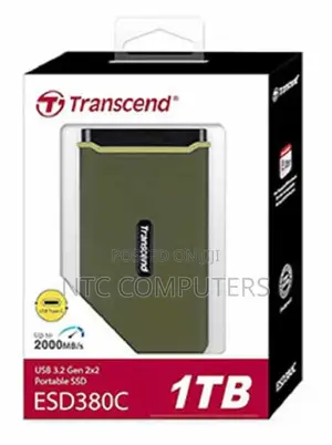 Transcend Esd380c 1 Tb External SSD Hard Drive USB C, USB Type A