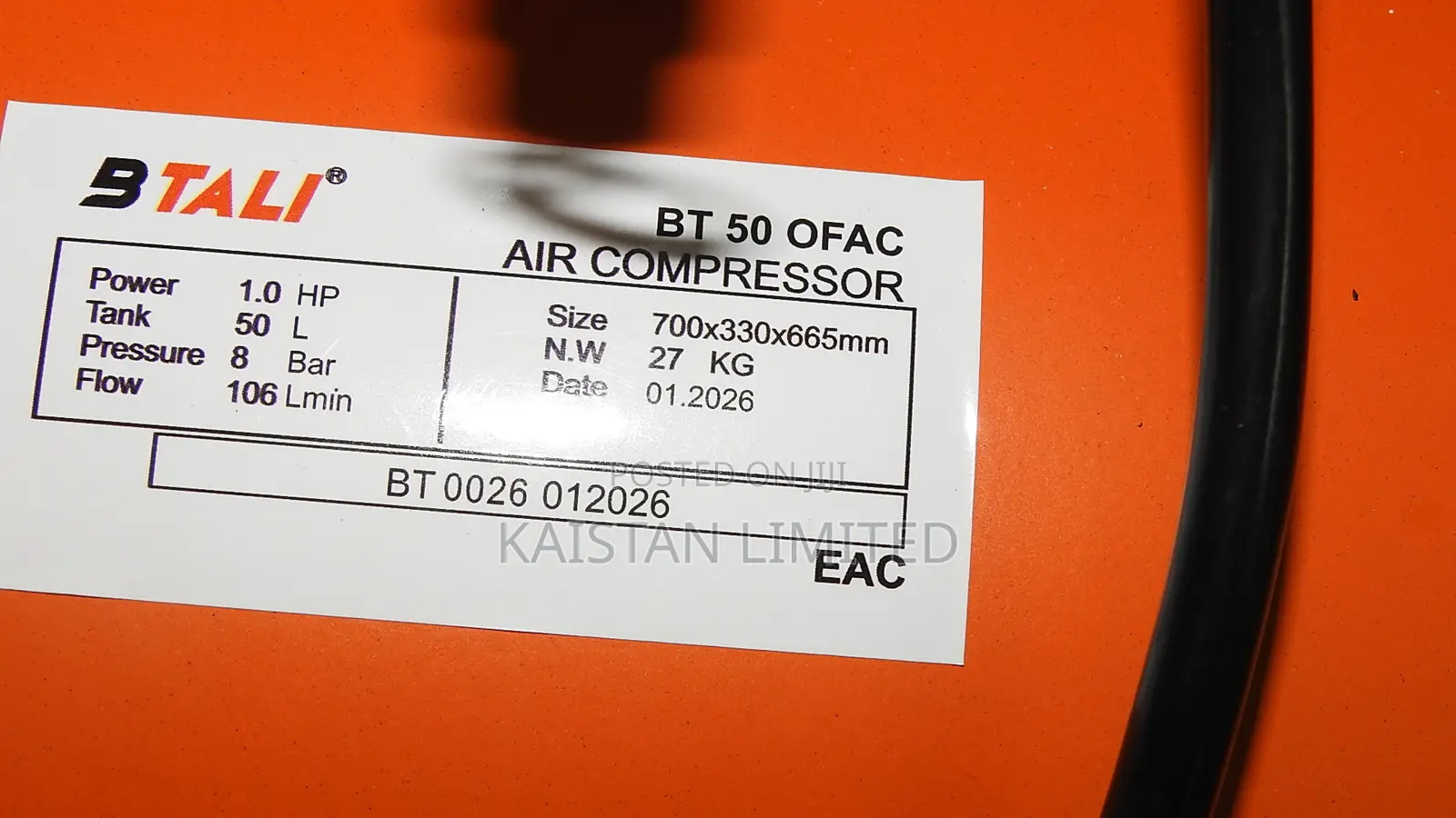 BTALI 50-Liter Silent Electric Air Compressor -Free 8 Bar Air Tank