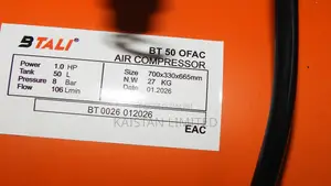 BTALI 50-Liter Silent Electric Air Compressor -Free 8 Bar Air Tank