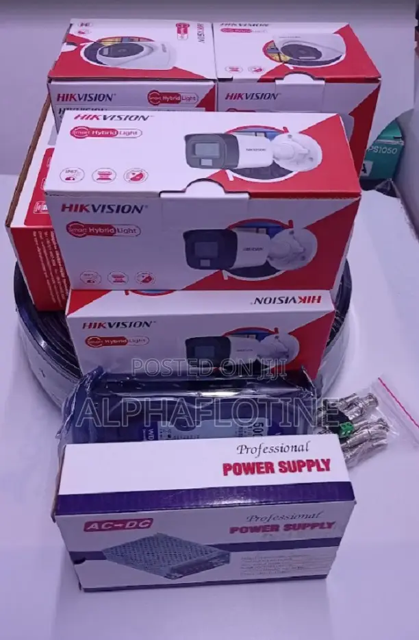 Hikvision Smart Hybrid Full Color Day$Night,4-CCTV Camera Kit 1080p