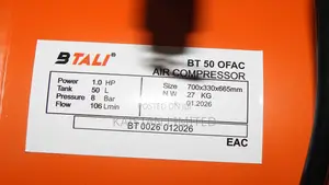 BTALI 50 L Silent Air Compressor Clean Output, Painting Pneumatics