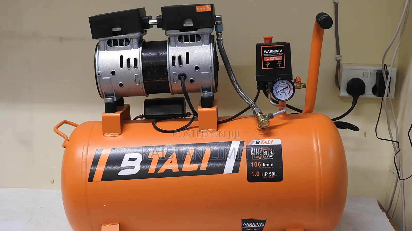 BTALI 50-Liter Quiet Air Compressor – Compact, Portable Low Noise