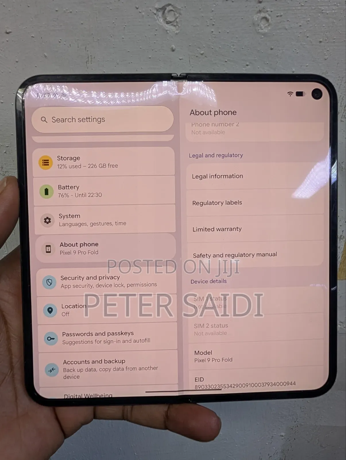 Google Pixel 9 Pro Fold 256 GB Black