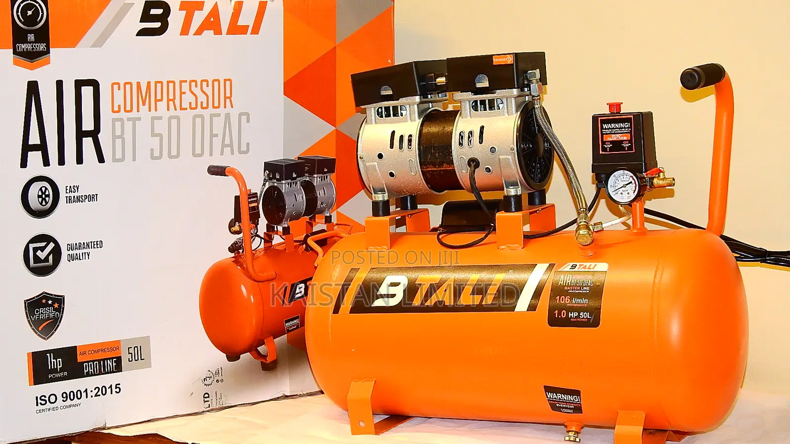 Zero Noise: BTALI 50 Liter Oil-Free Air Compressor