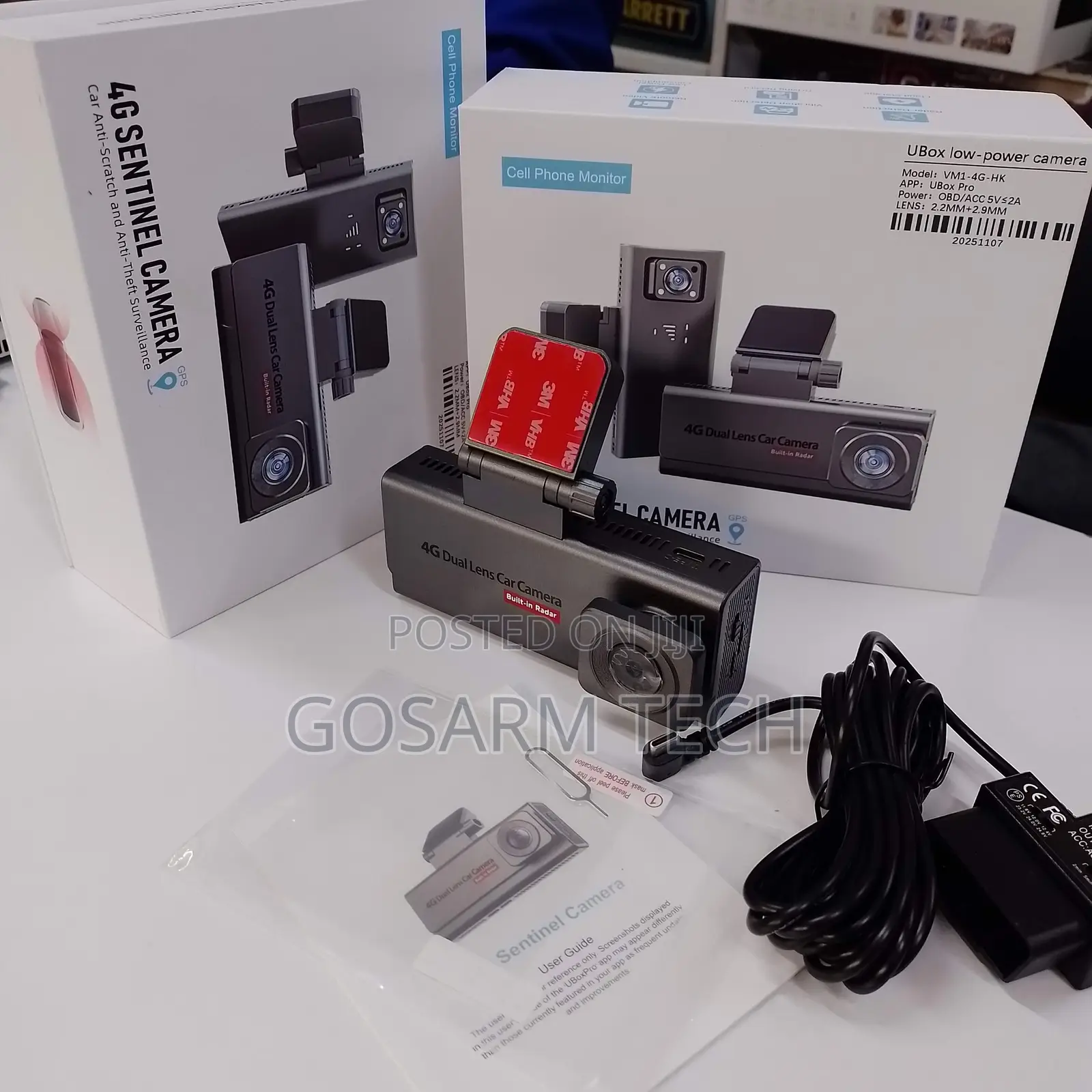 Vehicle 4g Dashcam Ybox App Front and Rear Dual Lens Dashcam