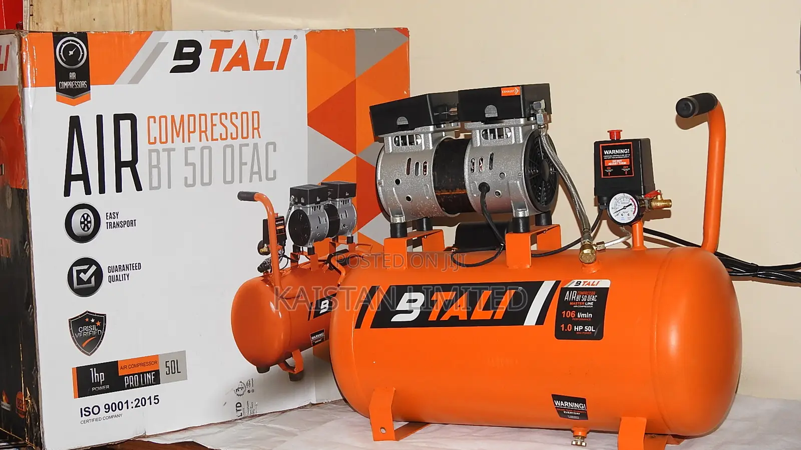 BTALI 50 Liter Quiet Compressor: -Duty Performance, Silent Operation