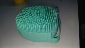 Silicone Pet Bath Brush With a Built-in Shampoo Dispenser