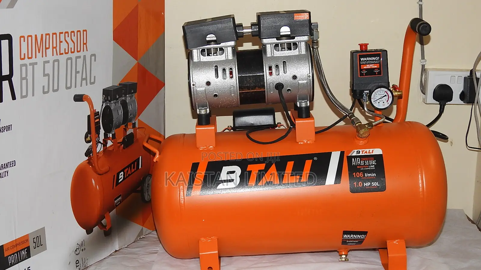 BTALI 50L Noiseless Compressor – 8 Bar Power for DIY Pneumatics