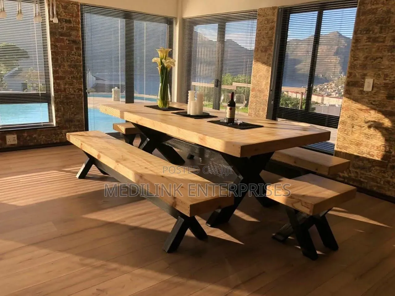 Heavy Duty Sudan Teak Wooden Rectangular Tables