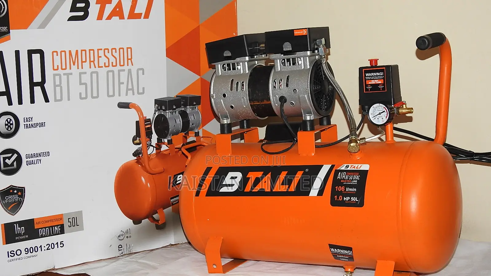 BTALI 50L Ultra-Quiet Air Compressor – 2HP Workshop Tool