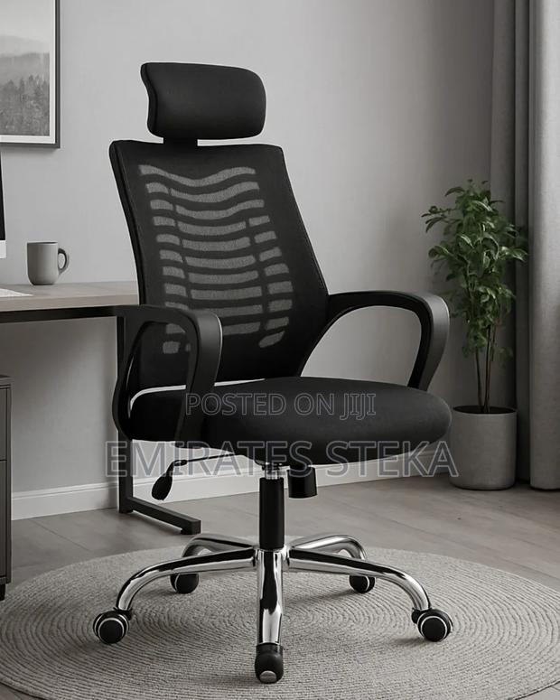 0rthopedic Headrest Org Adjustable Office Chair Black - main view