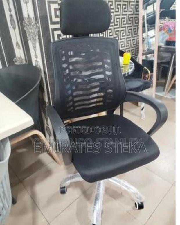 Adjustable Swivel Orthopedic Office Chair With a Headrest - thumbnail 2