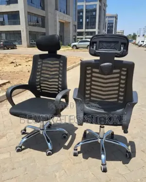 Secretarial Mesh Office Chair With Headrest Black