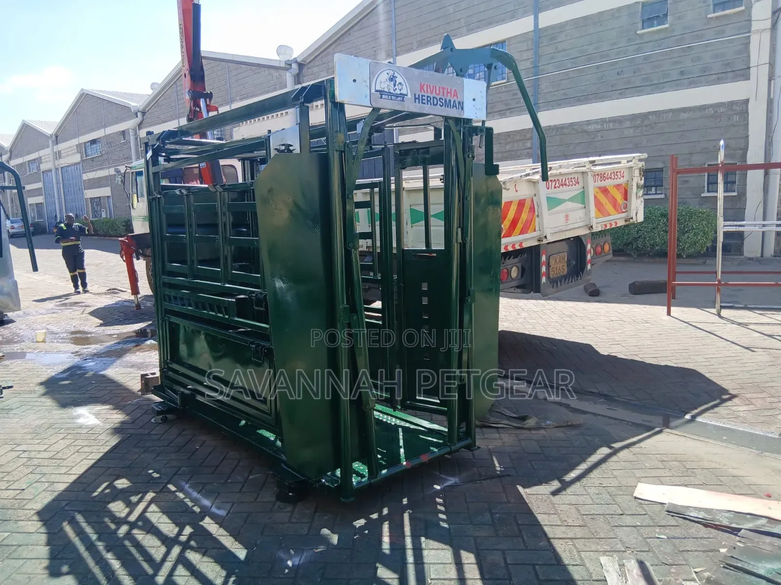Heavy-Duty Cattle Squeeze Chute (Cattle Crush) to Restrain Livestock
