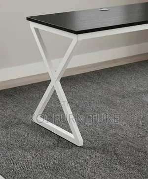 Office Desk; 1200MM Home Office Wooden_Metallic Computer Study Table