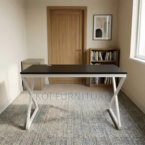 Office Desk; 1200MM Home Office Wooden_Metallic Computer Study Table