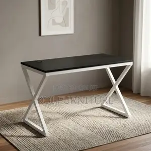 Office Desk; 1200MM Home Office Wooden_Metallic Computer Study Table