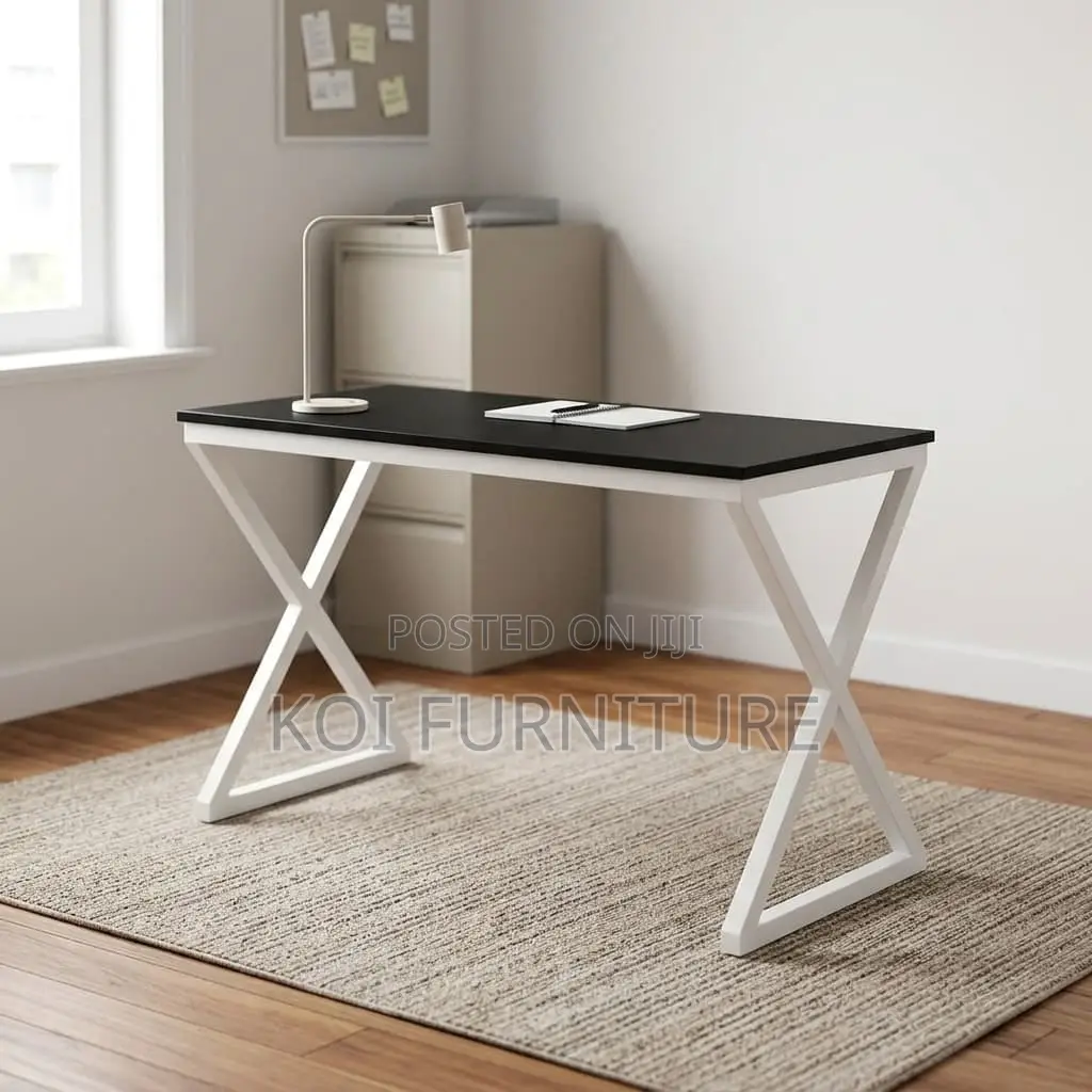Office Desk; 1200MM Home Office Wooden_Metallic Computer Study Table